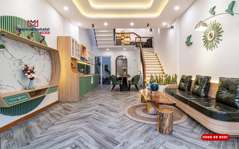 Gỗ và cây xanh giúp cân bằng phong thủy nhà