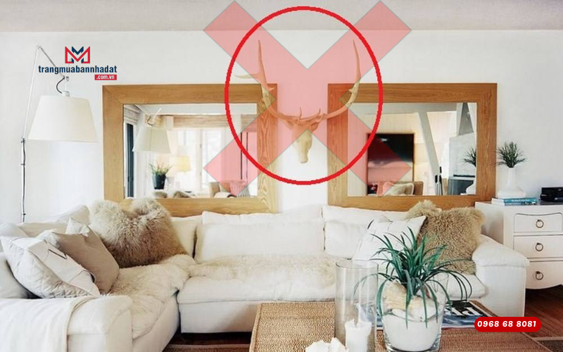 Tránh để các vật sắc nhọn, gương tại cửa ra vào hoặc phòng khách để bảo vệ phong thủy