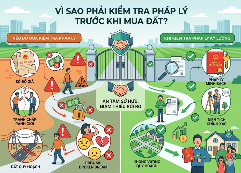 Lý do nên kiểm tra pháp lý khi mua đất